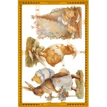 Victorian Chick & Bunny Easter Scraps ~ England